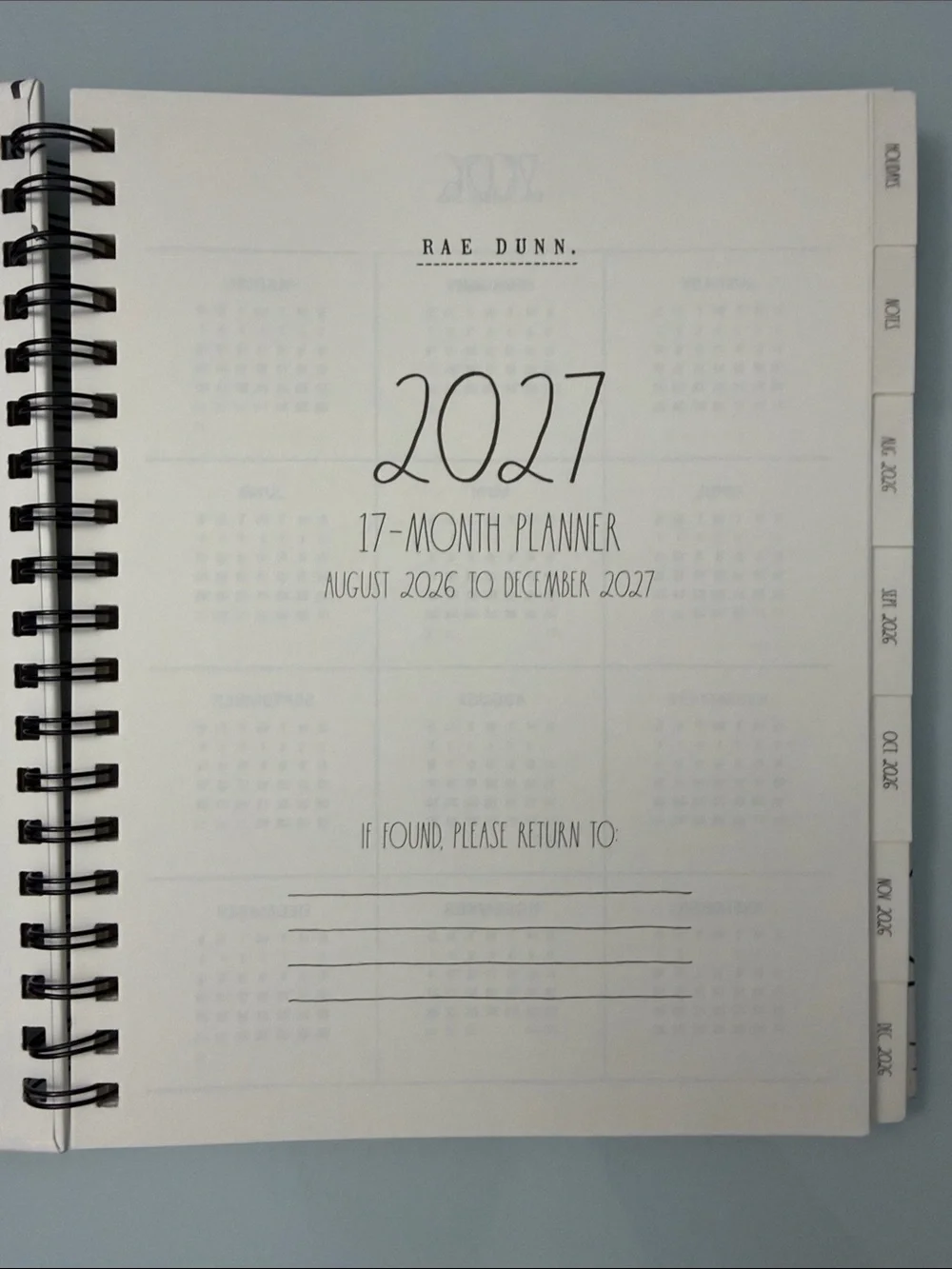 NWT Rae Dunn 18-Month Planner